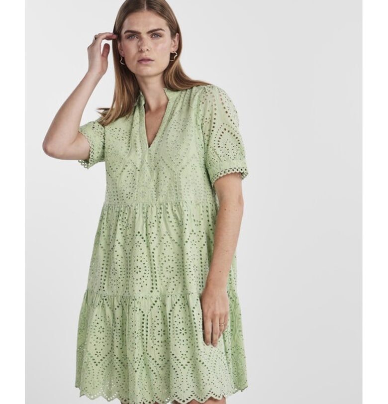 Дамска рокля - яс - Зелена - Памук Yas