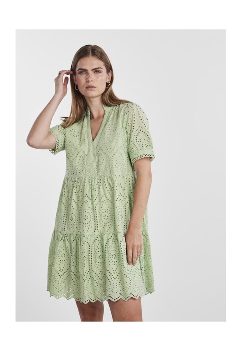 Дамска рокля - яс - Зелена - Памук Yas