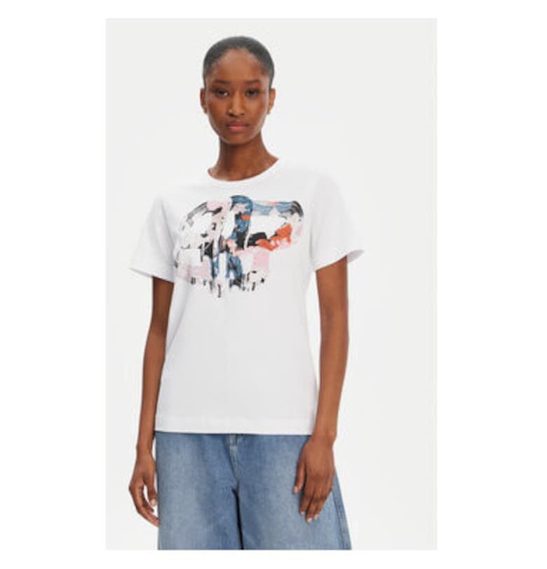 Дамска тениска  252110425260 - Органичен памук - Бяла - Бял Munthe