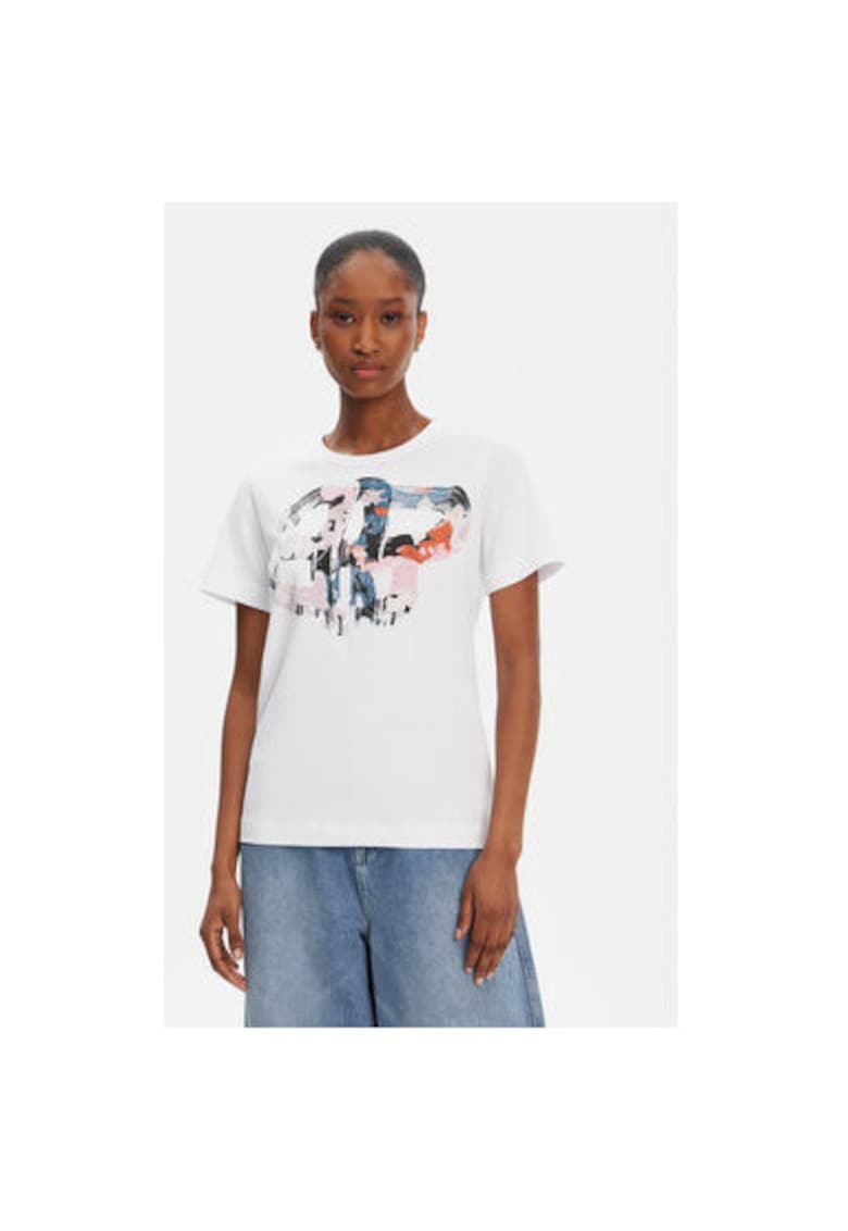 Дамска тениска 252110425260 - Органичен памук - Бяла - Бял Munthe