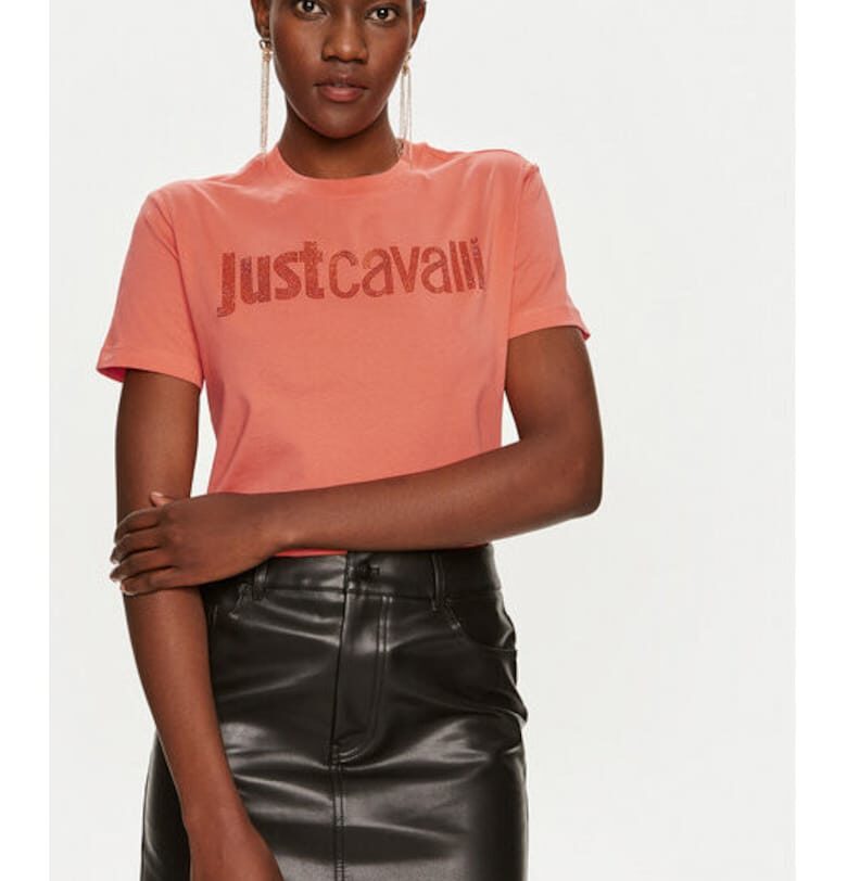 Дамска тениска -  303655235 - Памук - Жълт - Жълт JUST CAVALLI