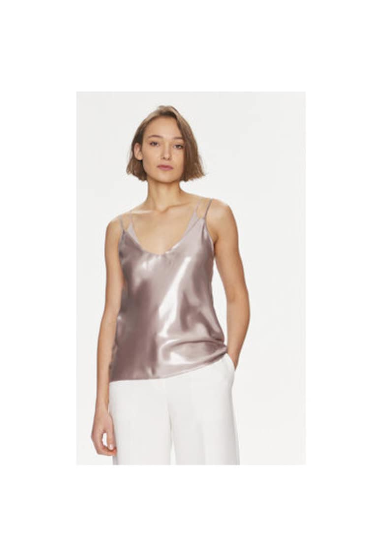 Дамска тениска - 303807207 - Полиестер/Рециклиран полиестер - Кафява - Кафяв BOSS