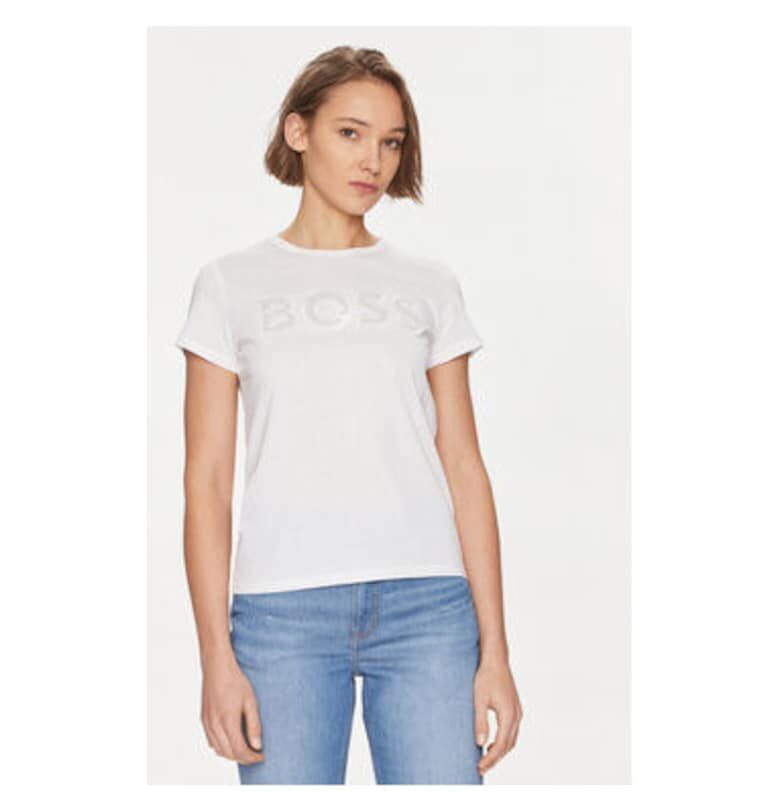 Дамска тениска -  303808563 - Памук - Бяла - Бял BOSS