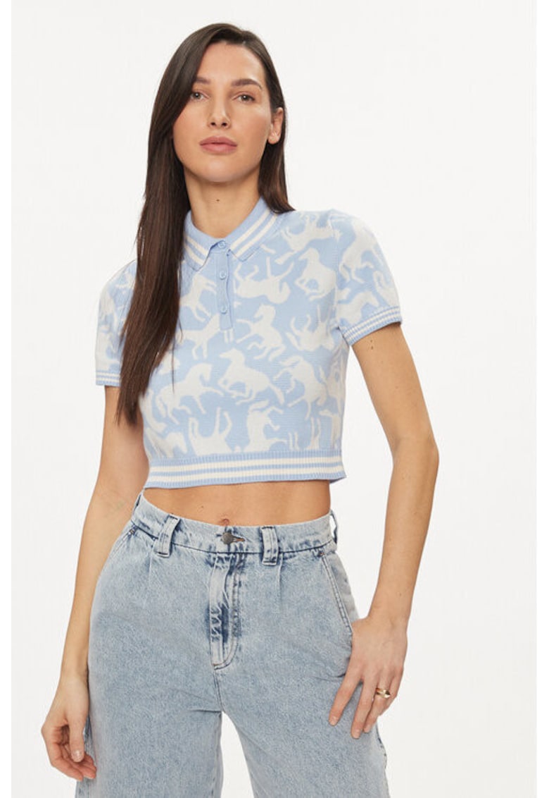 Дамска тениска - 303813062 - Памук - Син - Син United Colors of Benetton