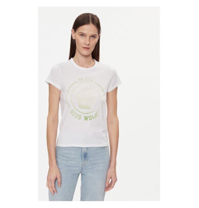 Дамска тениска -  304011962 - Памук - Бяла - Бял BOSS