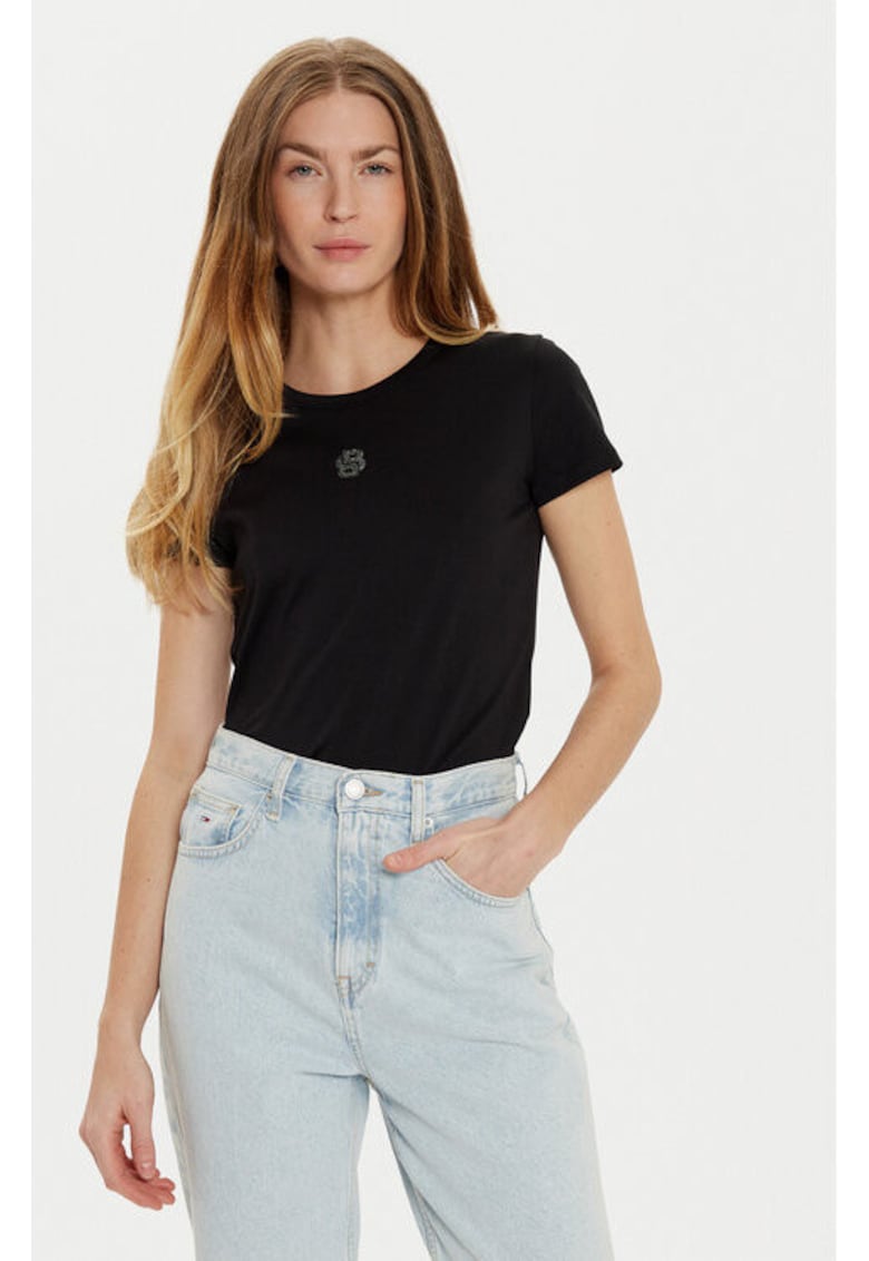 Дамска тениска - 304334177 - Памук - XL INTL - Черен BOSS