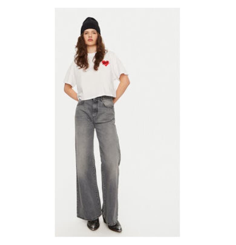 Дамска тениска -  304579356 - Органичен памук - 2XL INTL - Бяла Karl Lagerfeld