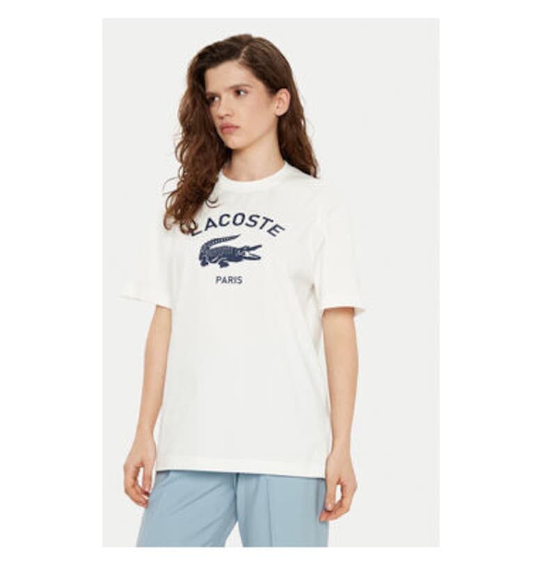 Дамска тениска -  304993695 - Памук - Бежов - Бежов Lacoste