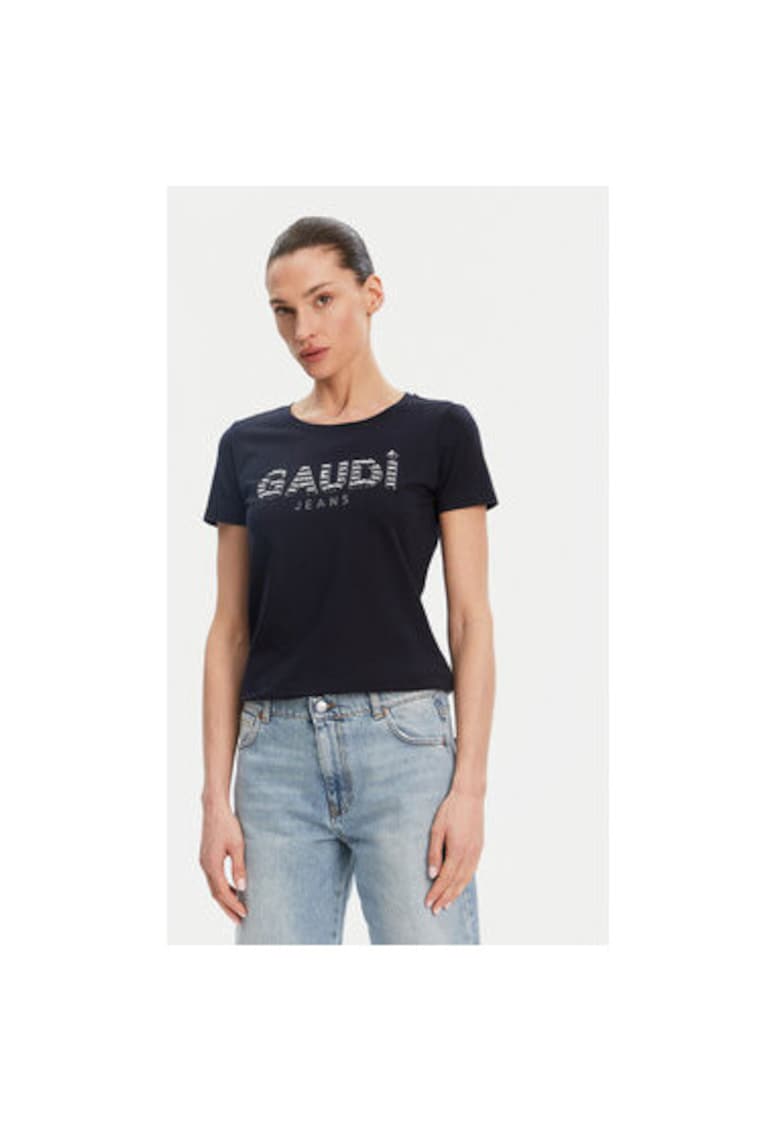 Дамска тениска 511BD64021 - Памук - Тъмносин - Тъмносин Gaudi