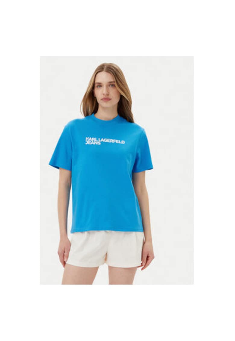 Дамска тениска A1W17005 - Органичен памук - Син - Син Karl Lagerfeld