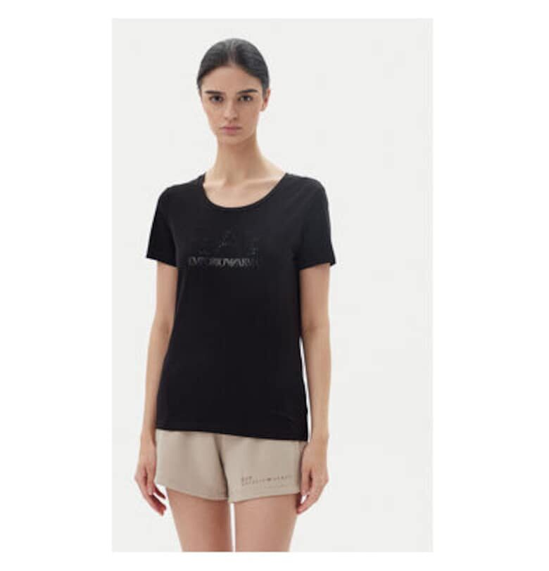 Дамска тениска  Emporio Armani - 7W000094 AF10373 - Памук - Черен - Черен EA7
