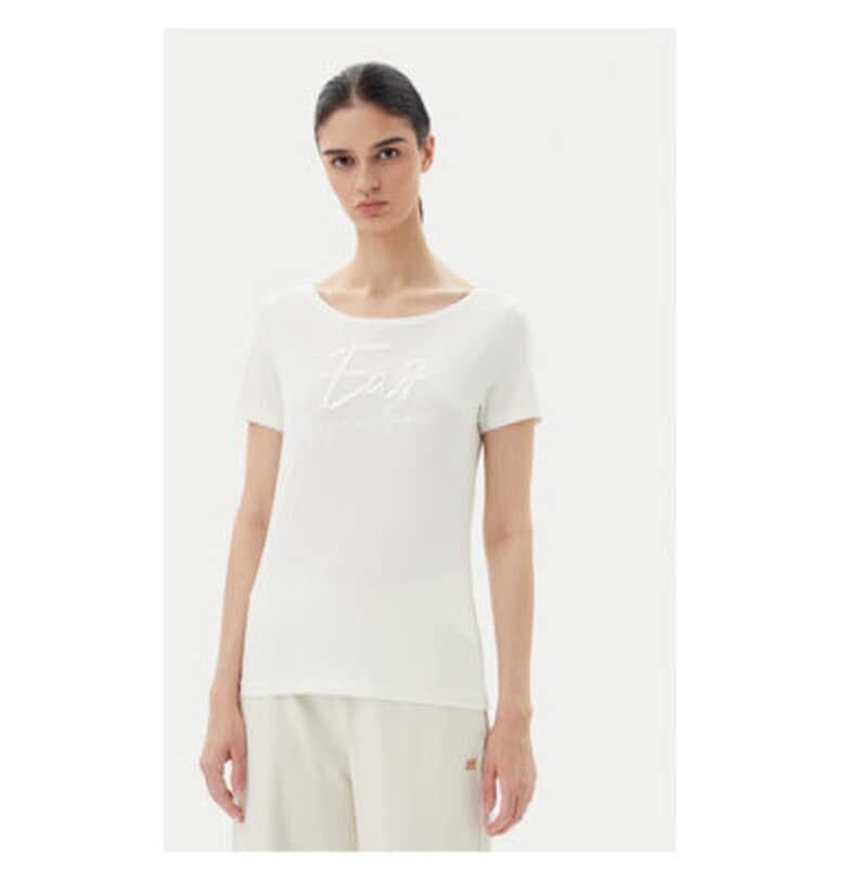 Дамска тениска  Emporio Armani - 7W000184 AF10373 - Памук - Екрю - Екрю EA7