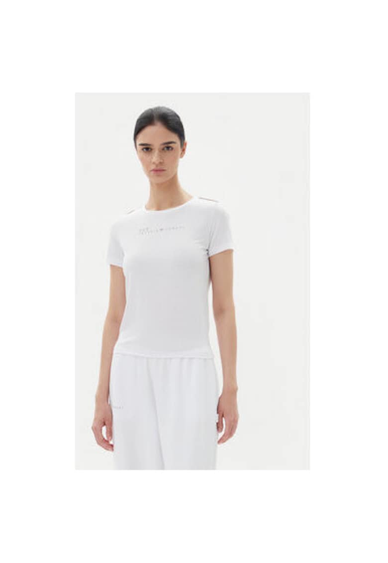 Дамска тениска Emporio Armani - 7W000274 AF12945 - Полиестер/Вискоза - Бяла - Бял EA7