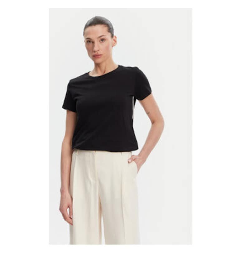 Дамска тениска  FS25ST3002J400G5 - Памук - Черен - Черен Fracomina