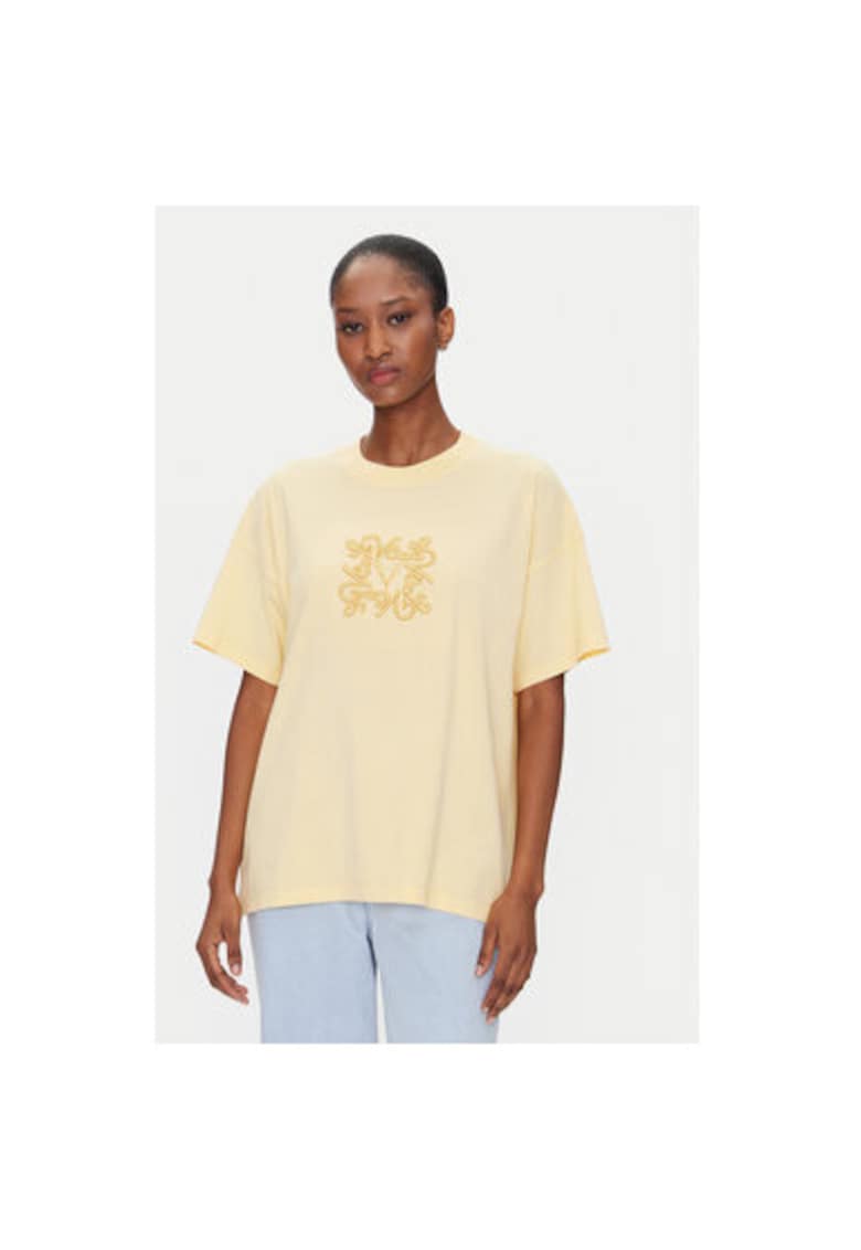 Дамска тениска RD0119 - Памук - Жълт - Жълт VICOLO