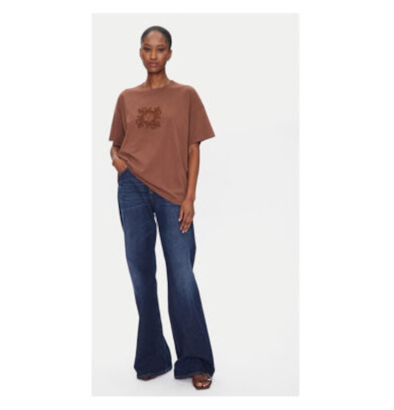 Дамска тениска  RD0119 - Памук - Кафяв - Кафяв VICOLO