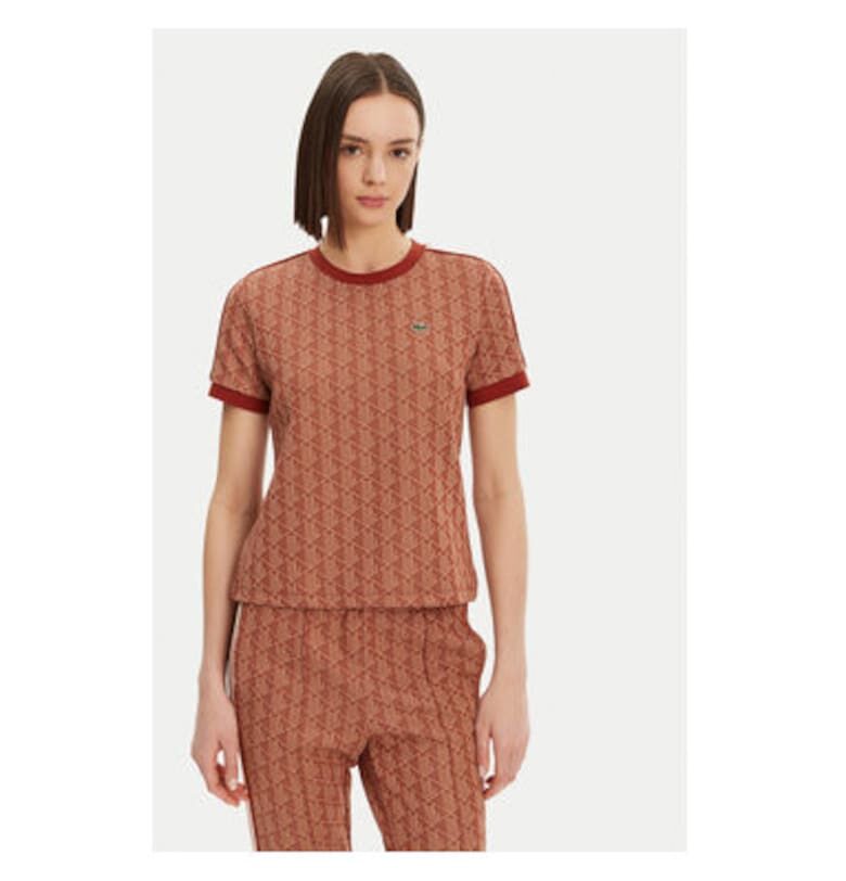 Дамска тениска  TF3244 - Полиестер/Памук - Оранжев - Оранжев Lacoste