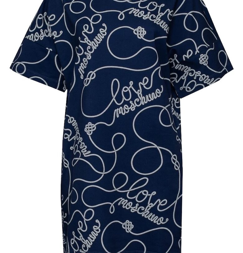 Дамска тениска рокля  W5D2200 - Син Love Moschino