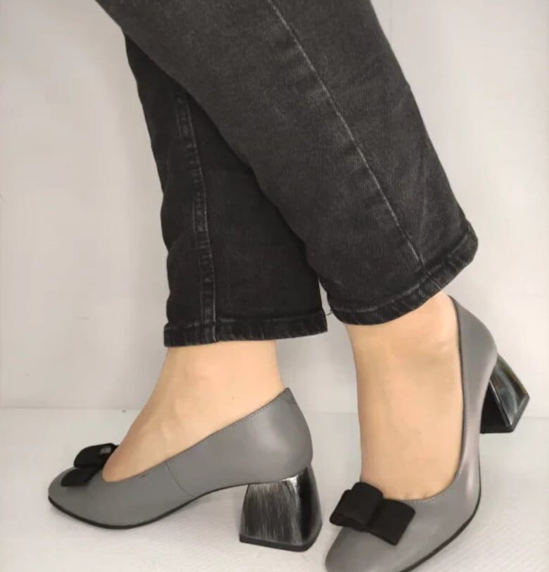 Дамски Обувки  148 Елегантни - Сиви С Черно - Сив RICO