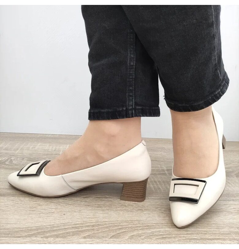 Дамски Обувки  91158-10 - Елегантни - Кремави - Крем FORMAZIONE