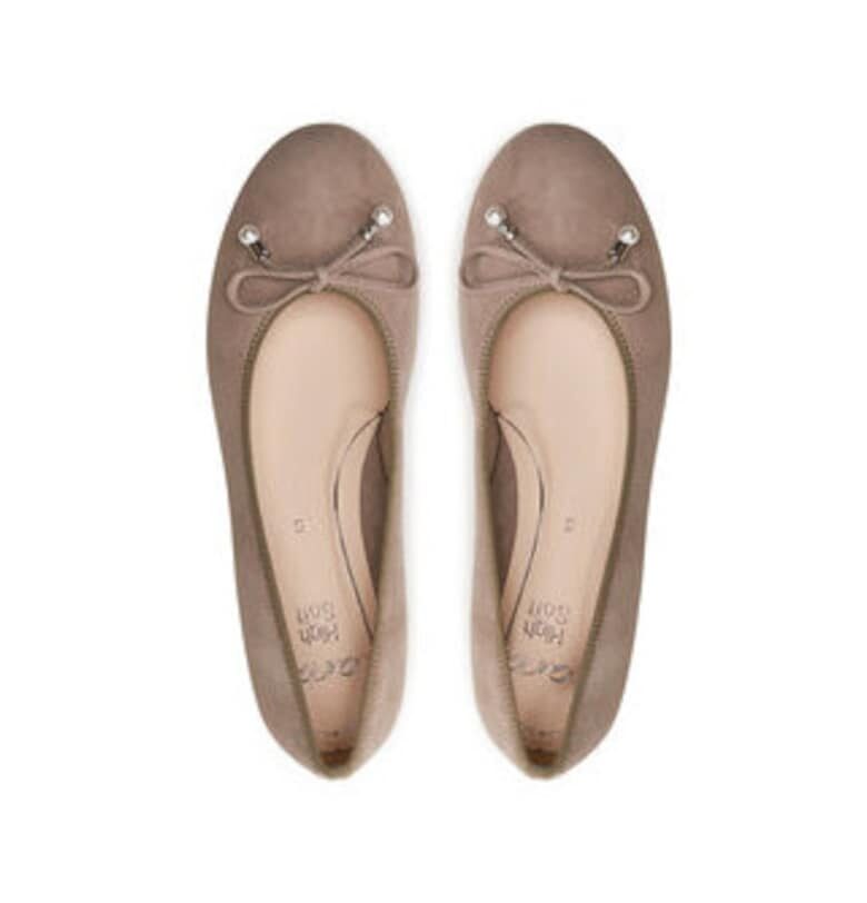 Дамски балерини -  естествена кожа - бежови - Ara