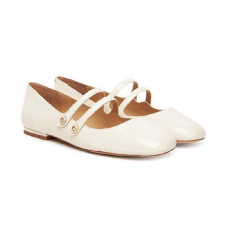 Дамски балеринки -  естествена кожа - кремав Coach