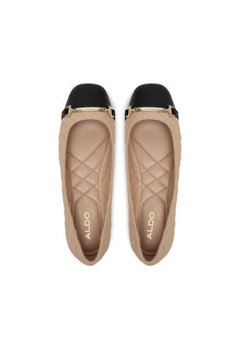 Дамски балетки естествена кожа - черно/бежово Aldo