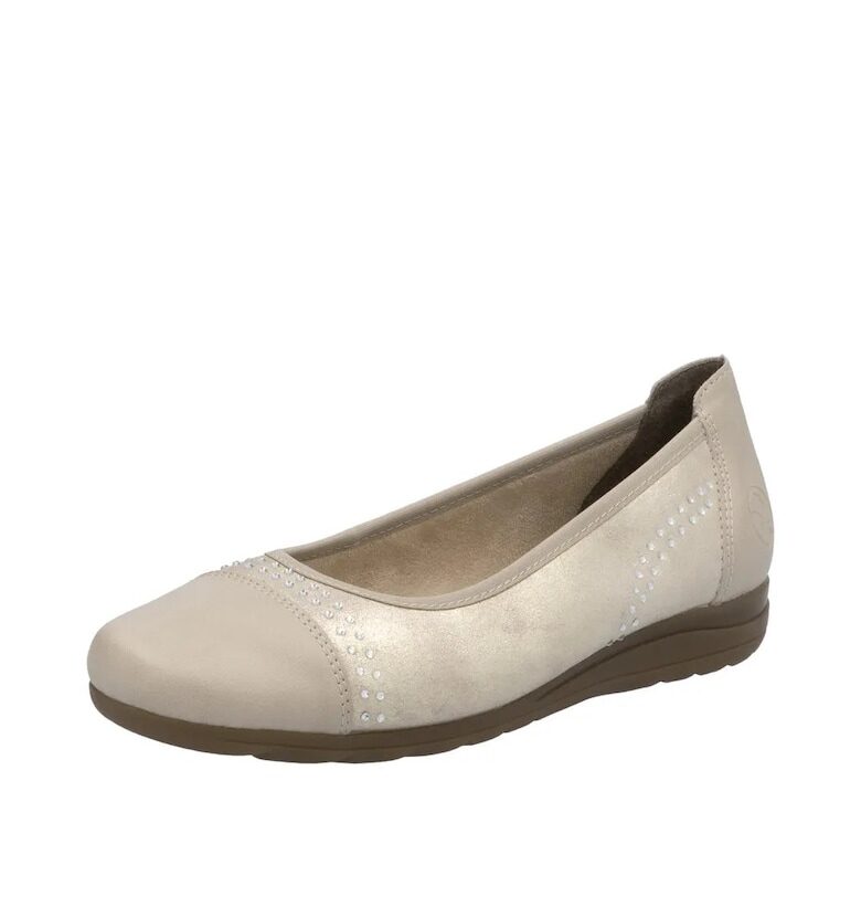Дамски балетни обувки L9353 62 - Бежов Rieker