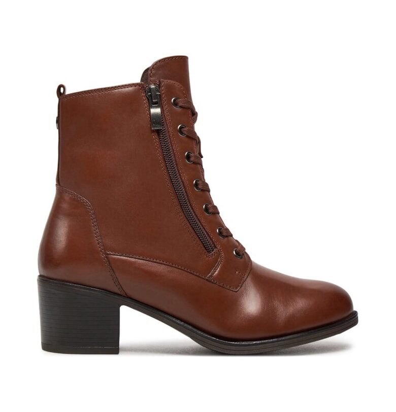 Дамски боти  304315 Естествена кожа2 - Кафяв Caprice