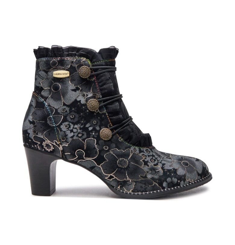 Дамски боти -  304356 - Естествена кожа - Черни - Laura Vita