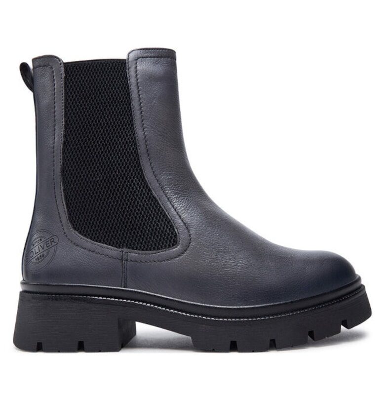 Дамски боти  304625275 - Естествена кожа - Сив - Сив s Oliver