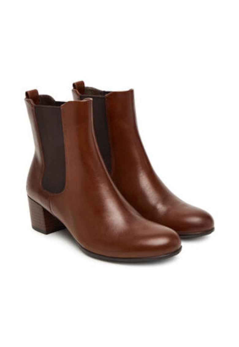 Дамски боти - 305537713 - естествена кожа - кафяв Ecco