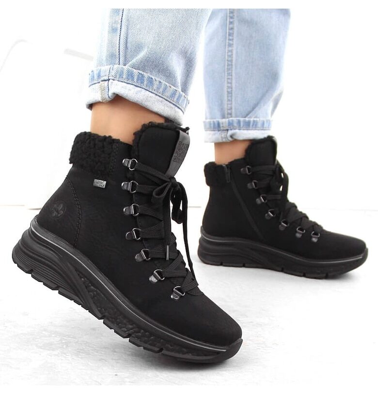 Дамски боти -  BM204497 - черни Rieker