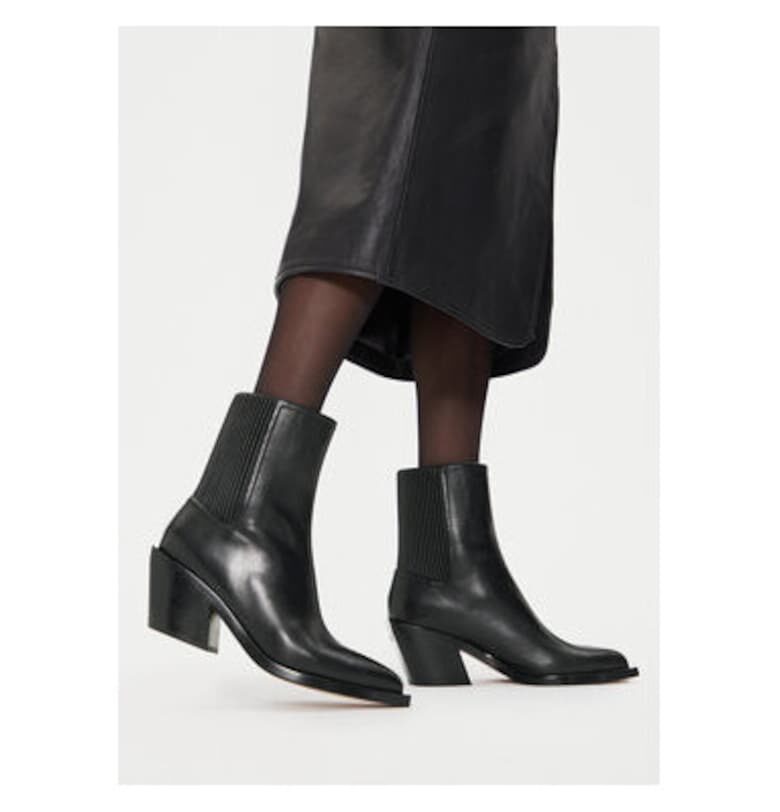 Дамски боти  CN136 - Естествена кожа - Черен - Черен Coach