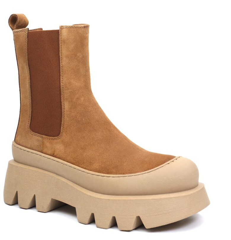 Дамски боти Sandra 2023 камилски велур - Caspian