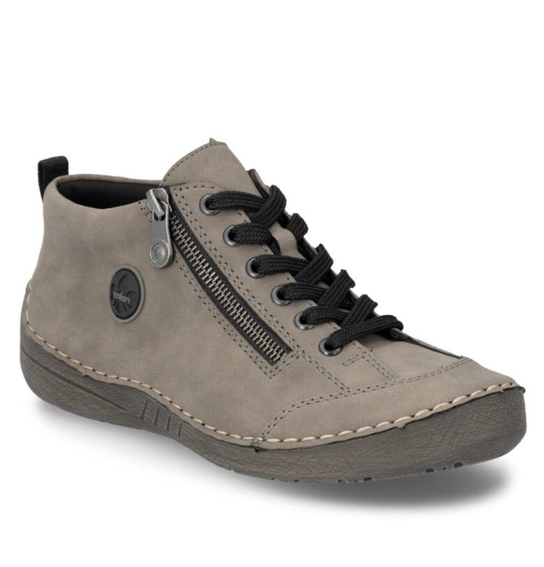 Дамски боти  Кожа - Сив 52514-42 Rieker