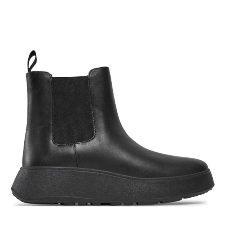 Дамски боти Челси  Естествена кожа - Черен Fitflop