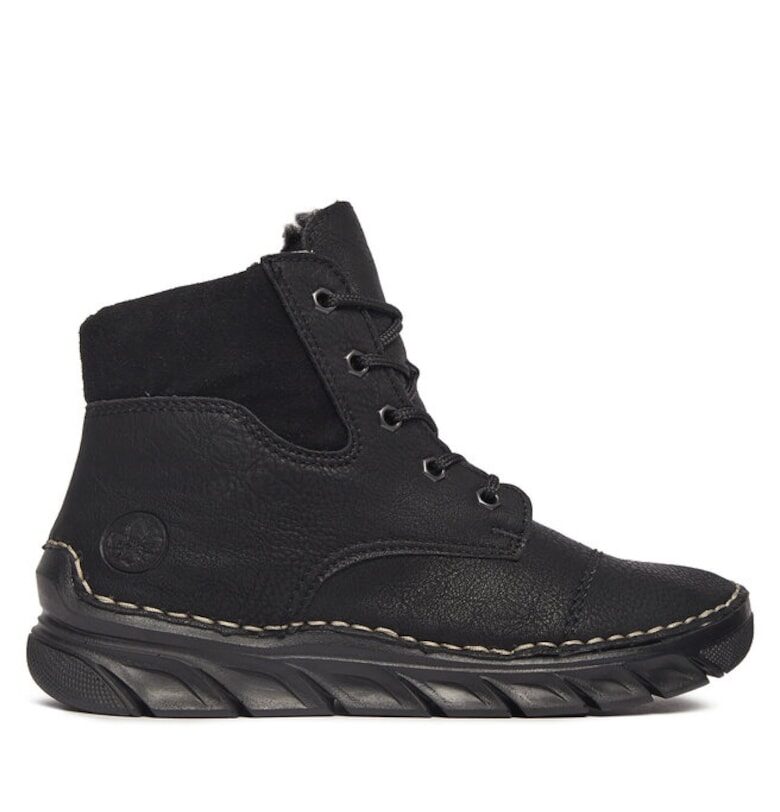 Дамски боти до глезена -  30322368738 - Еко кожа - Черен Rieker