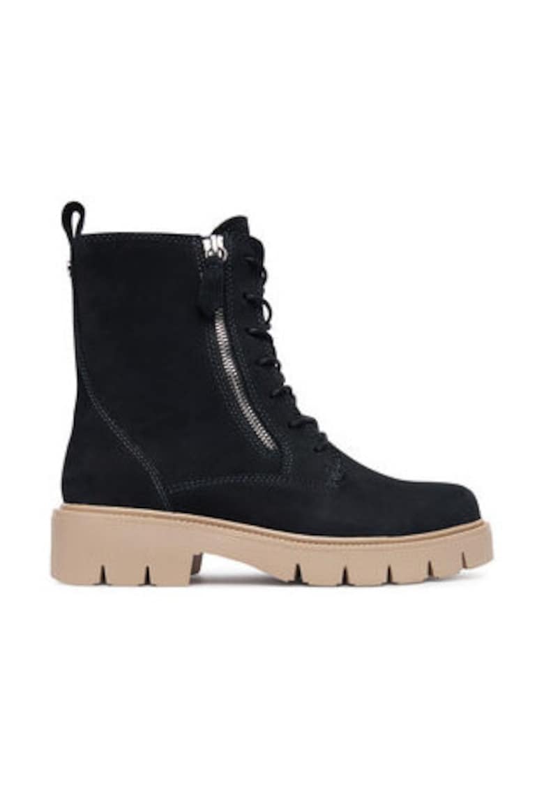 Дамски боти до глезена - 305257390 - естествена кожа - черен Caprice