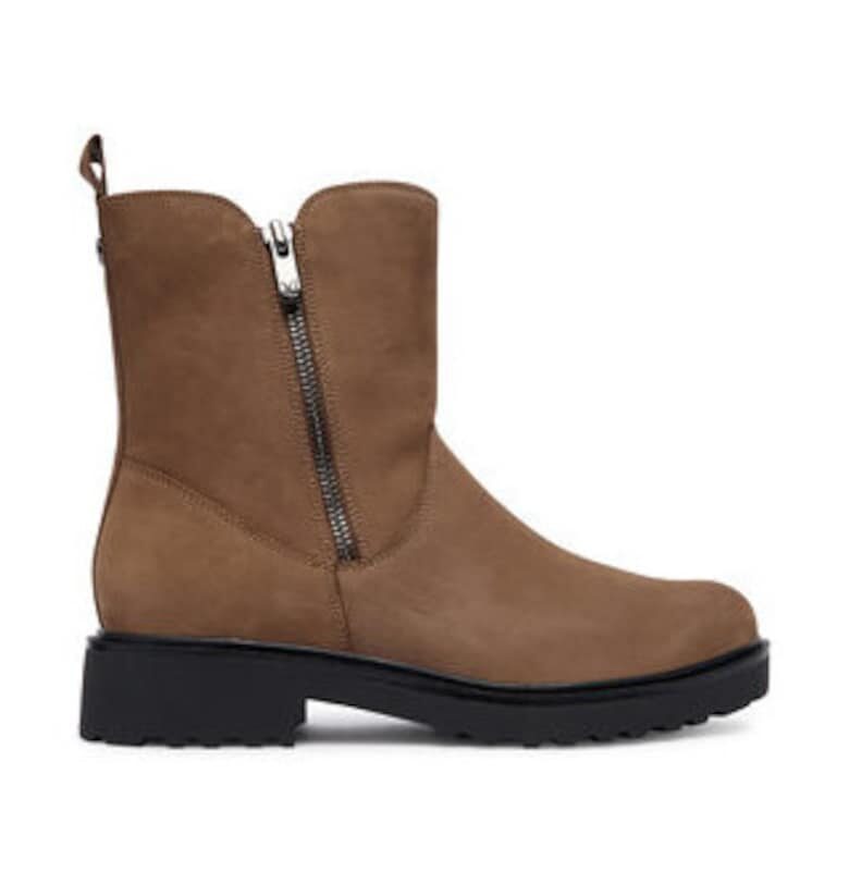 Дамски боти до глезена -  305257468 - естествена кожа - кафяв Caprice