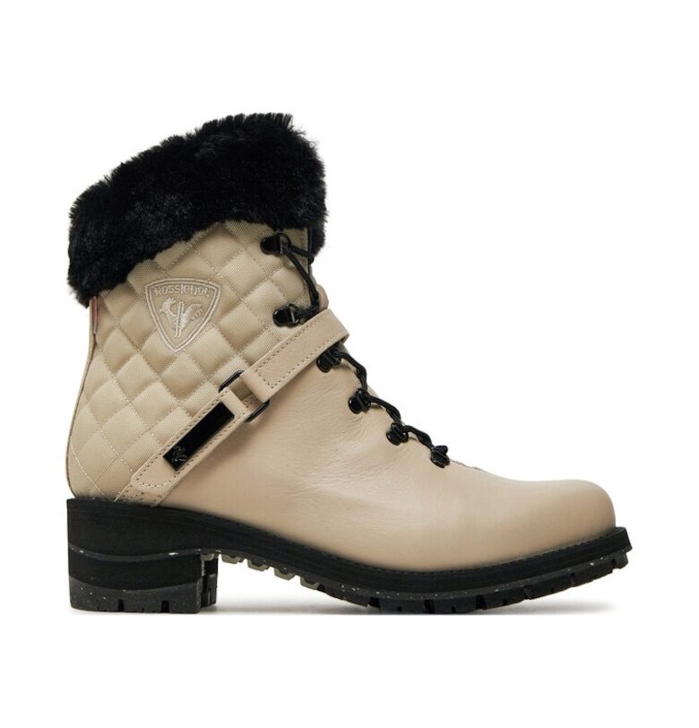 Дамски боти до глезена -  36520 - Естествена кожа - Екрю Rossignol