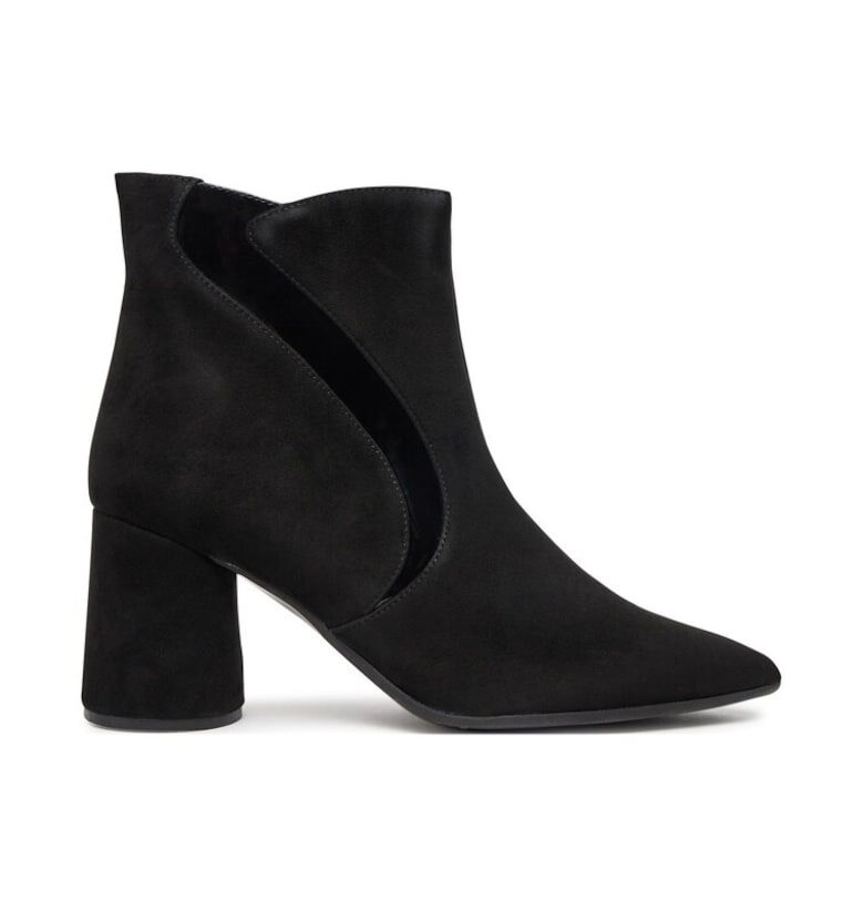 Дамски боти до глезена -  47877 - Естествена кожа - Черни Baldowski