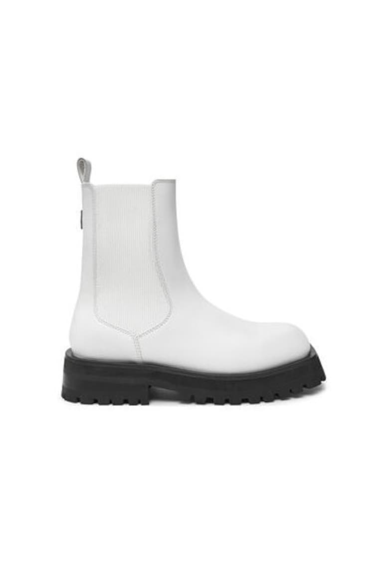 Дамски боти до глезена K3471540 - Естествена кожа - 37 EU - Бяло/Черно DKNY