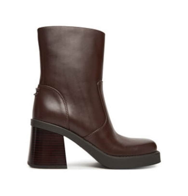 Дамски боти -  естествена кожа - кафяв Coach