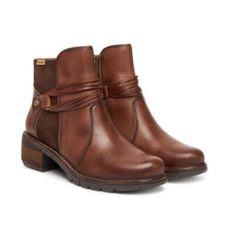 Дамски боти -  естествена кожа - кафяви - комплект ботуши Pikolinos