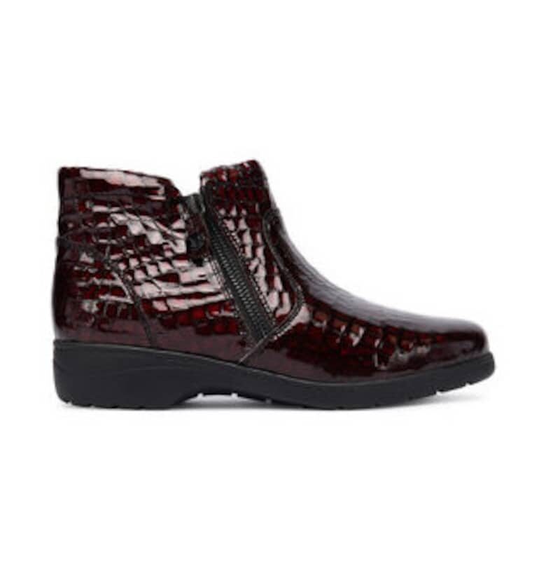 Дамски боти -  естествена кожа - кафяви - с цип - Caprice