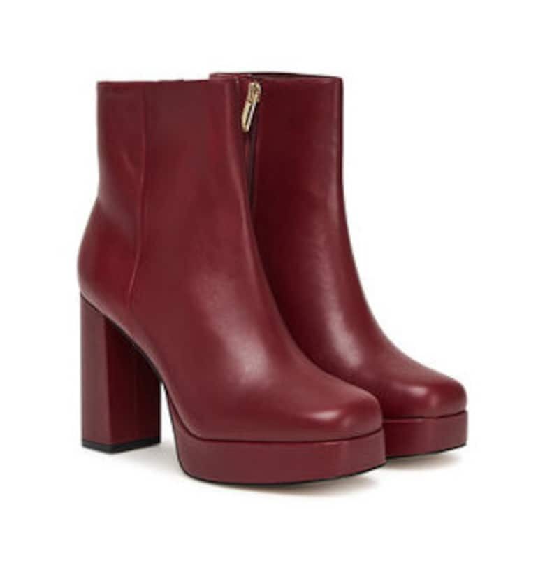 Дамски боти -  естествена кожа - червен Aldo