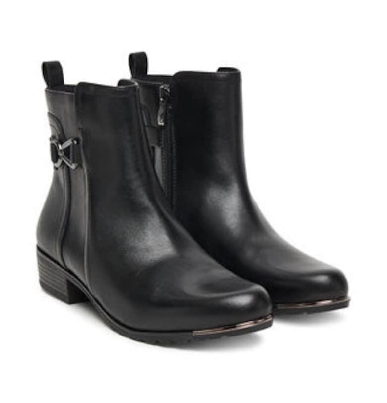 Дамски боти -  естествена кожа - черен Caprice