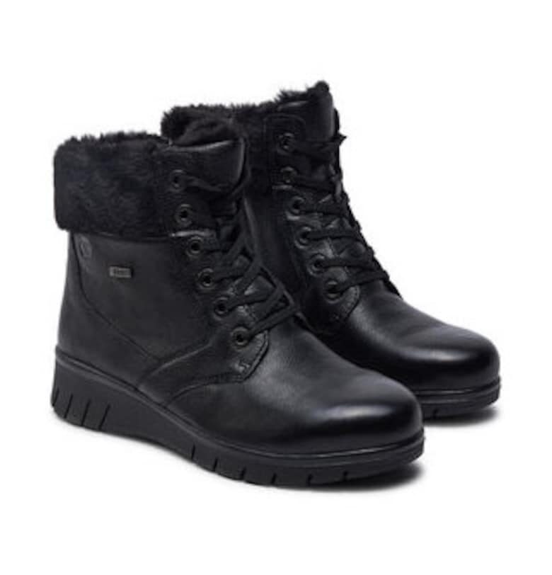 Дамски боти -  естествена кожа - черен - Caprice