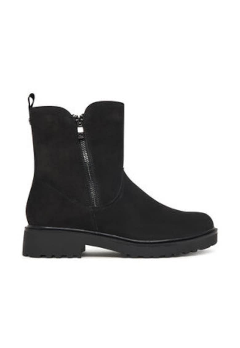 Дамски боти черни - естествена кожа - Черен Caprice